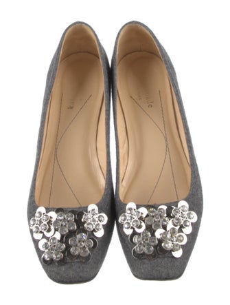 Kate Spade New York Wool Crystal Embellishments Flats