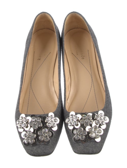 Kate Spade New York Wool Crystal Embellishments Flats