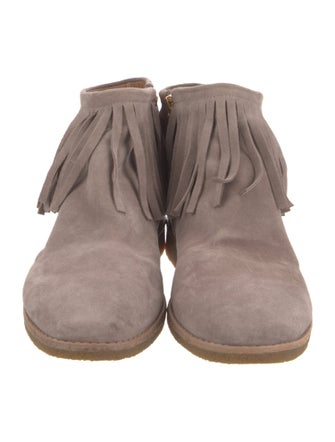 Kate Spade New York Suede Fringe Trim Accent Western Boots