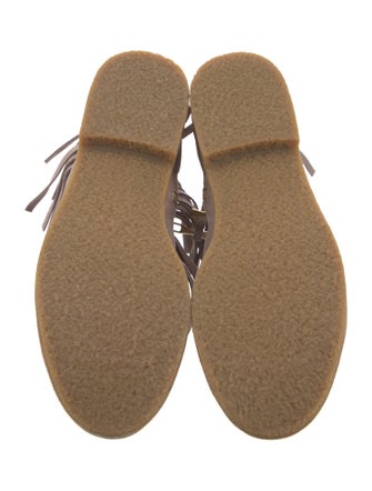 Kate Spade New York Suede Fringe Trim Accent Western Boots