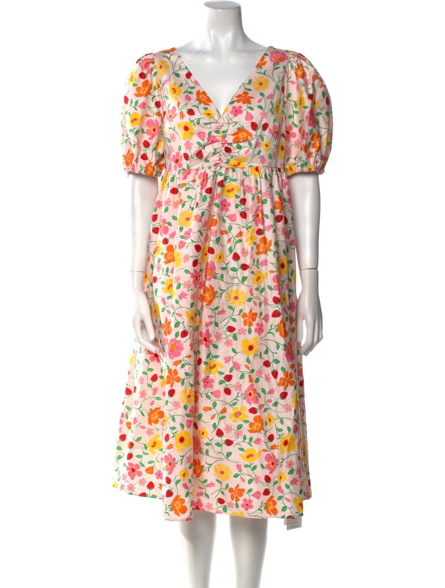 Kate Spade New York Floral Print Midi Length Dress