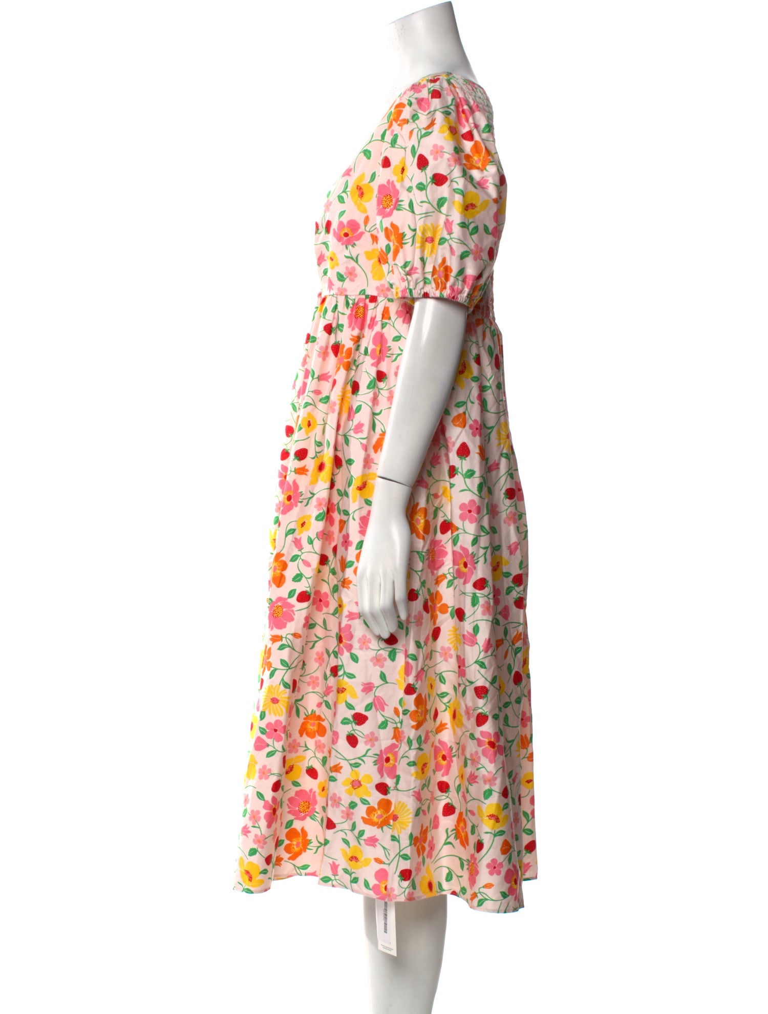 Kate Spade New York Floral Print Midi Length Dress