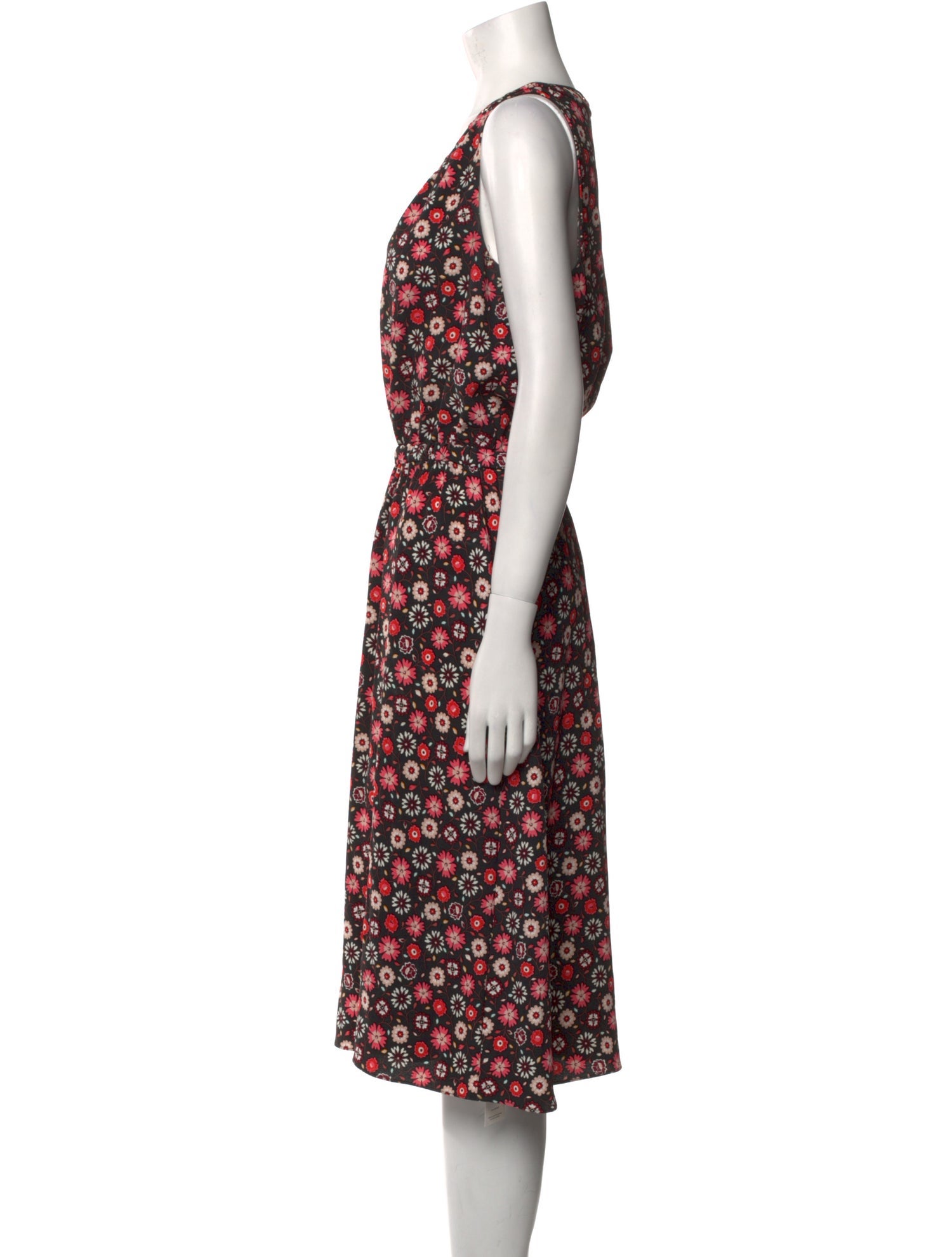 Kate Spade New York Floral Print Midi Length Dress