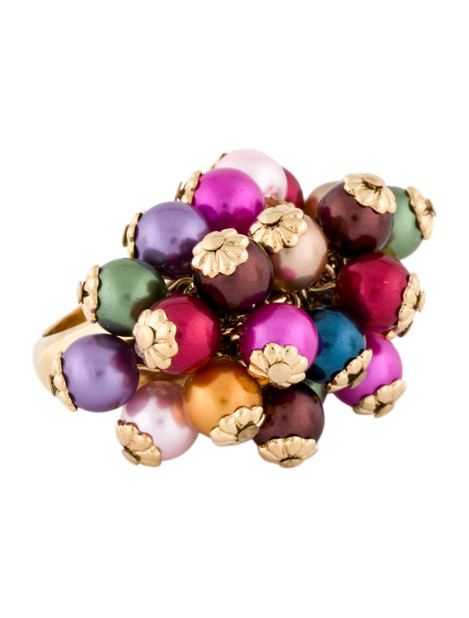 Kate Spade New York Faux Pearl Cluster Cocktail Ring