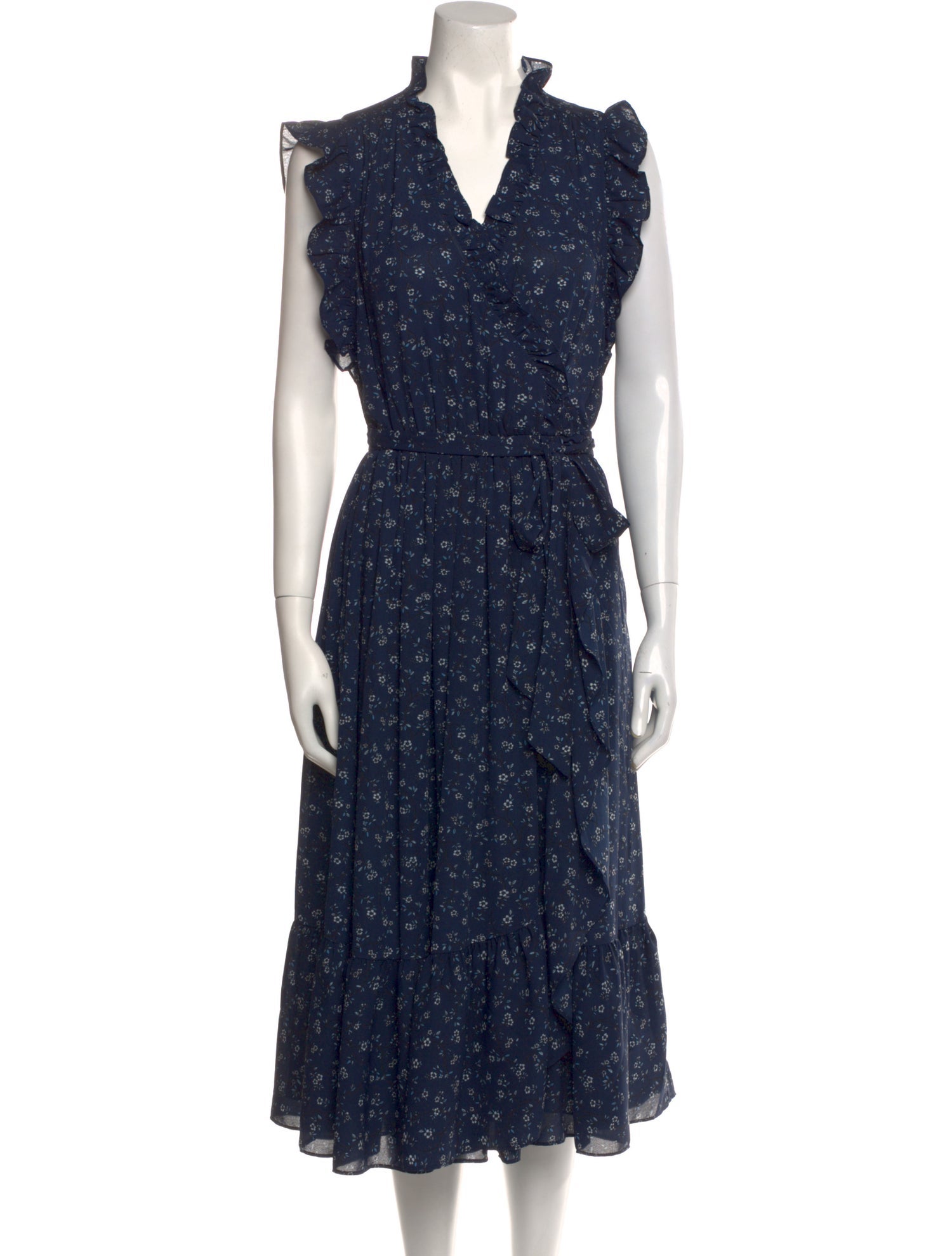 Kate Spade New York Floral Print Midi Length Dress