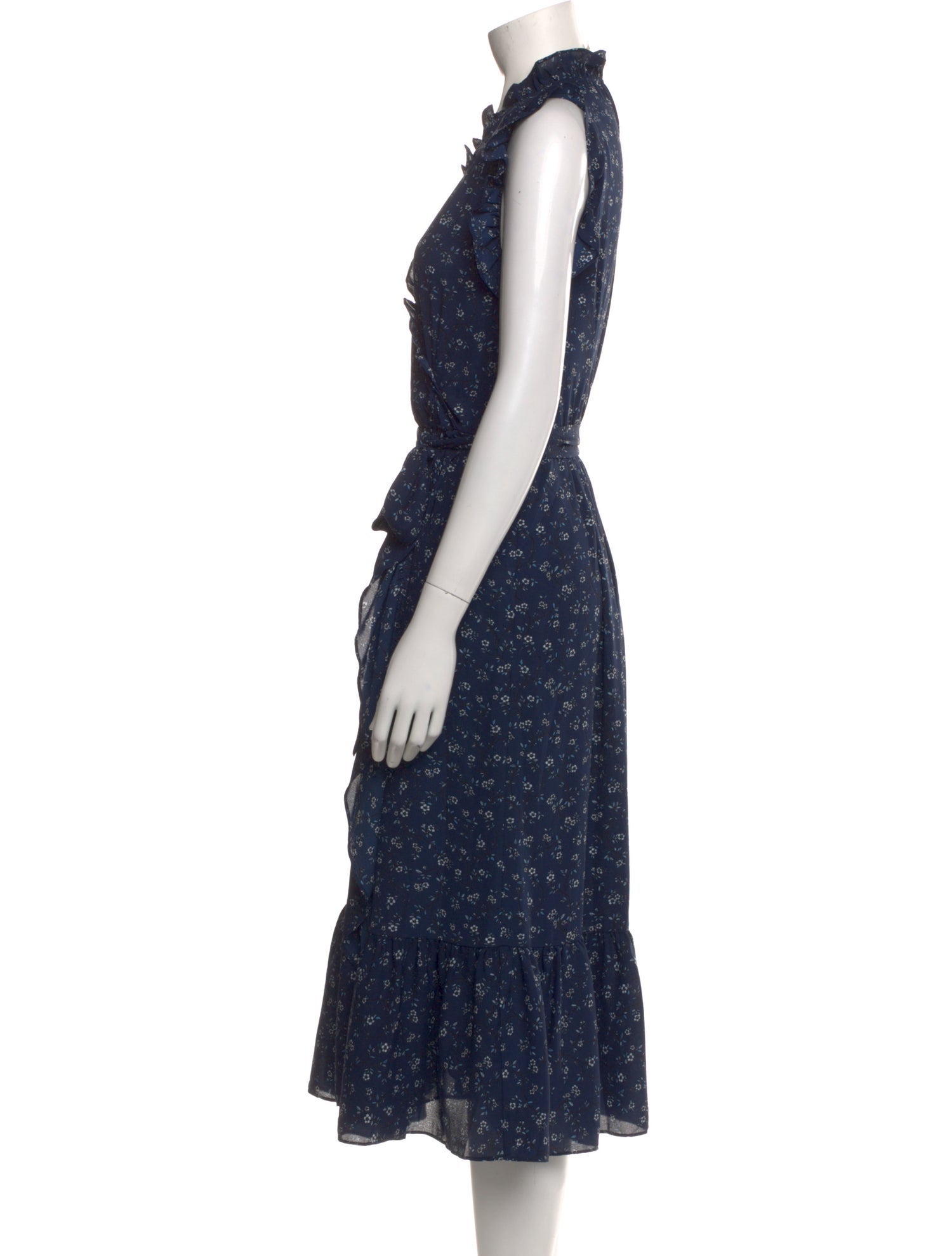 Kate Spade New York Floral Print Midi Length Dress