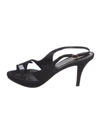 Kate Spade New York Suede Mesh Accents Slingback Sandals