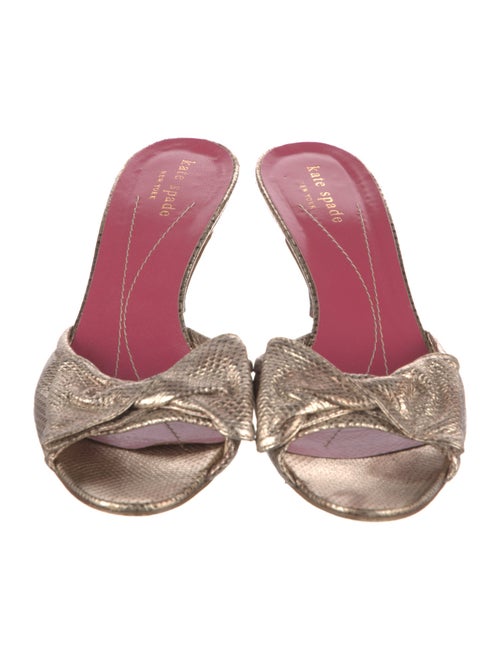 Kate Spade New York Leather Animal Print Slides