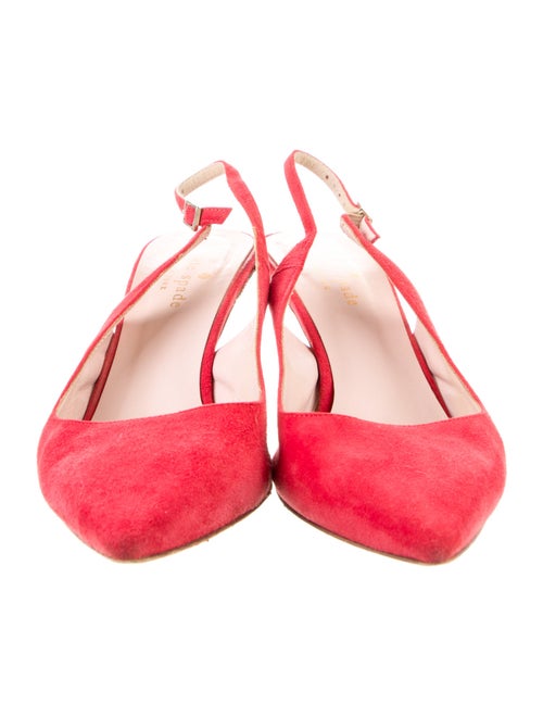 Kate Spade New York Suede Crystal Embellishments Slingback Pumps