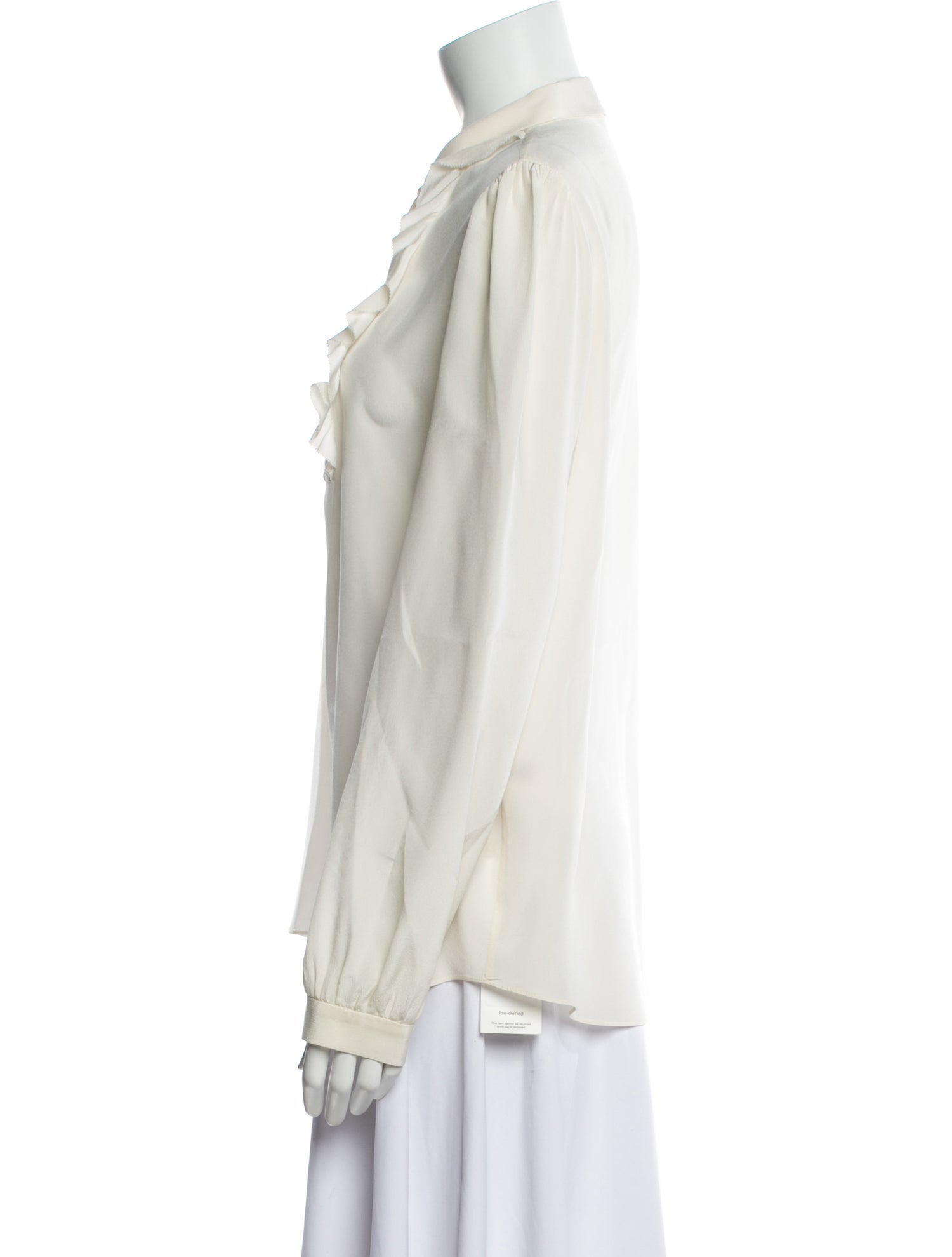 Kate Spade New York Silk Long Sleeve Button-Up Top
