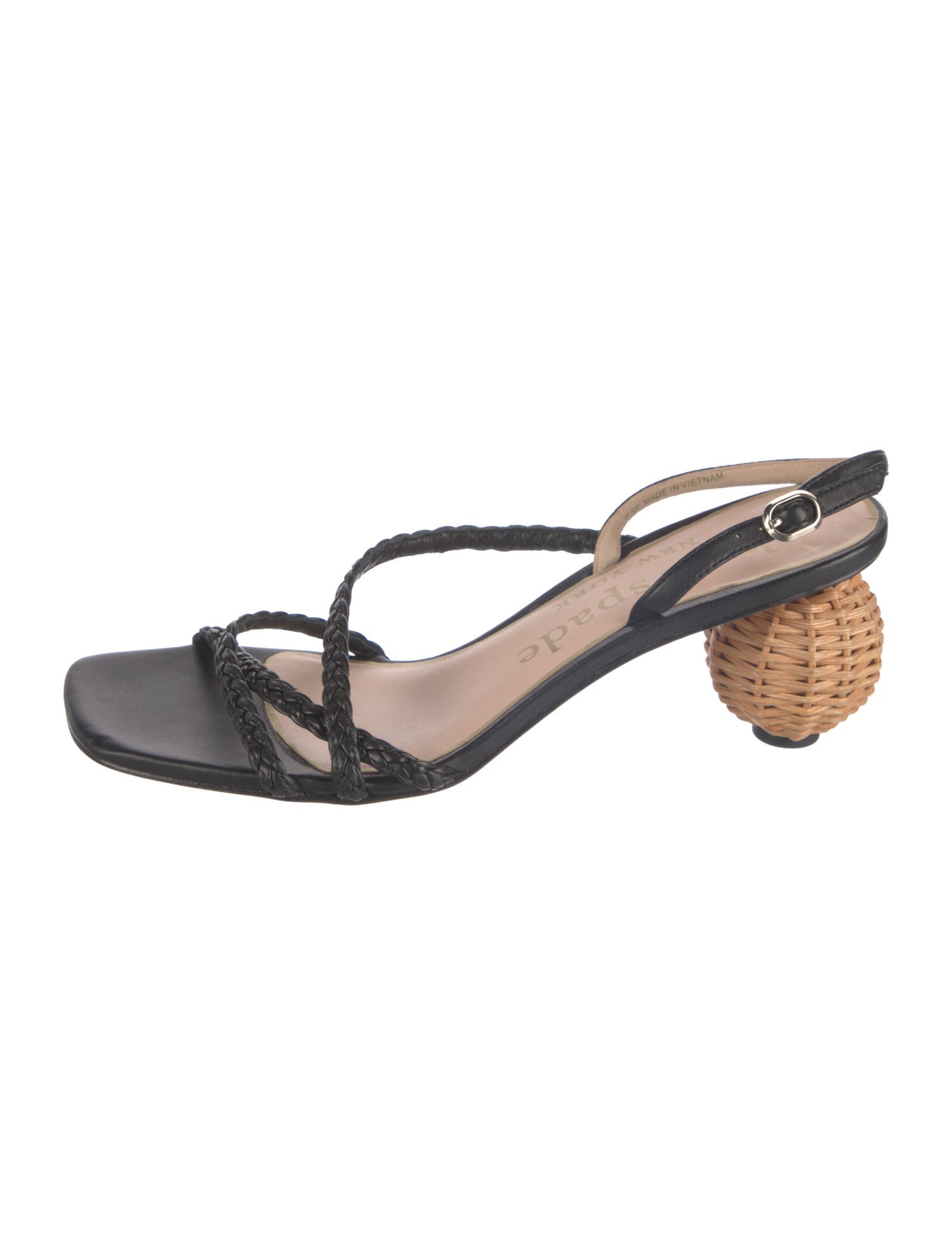Kate Spade New York Leather Braided Accents Slingback Sandals
