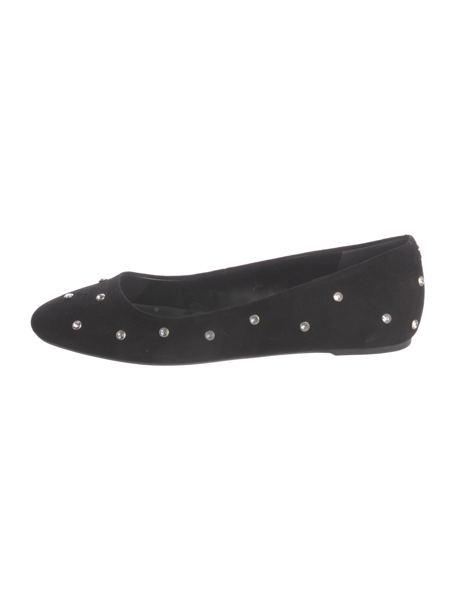 Kate Spade New York Suede Crystal Embellishments Flats