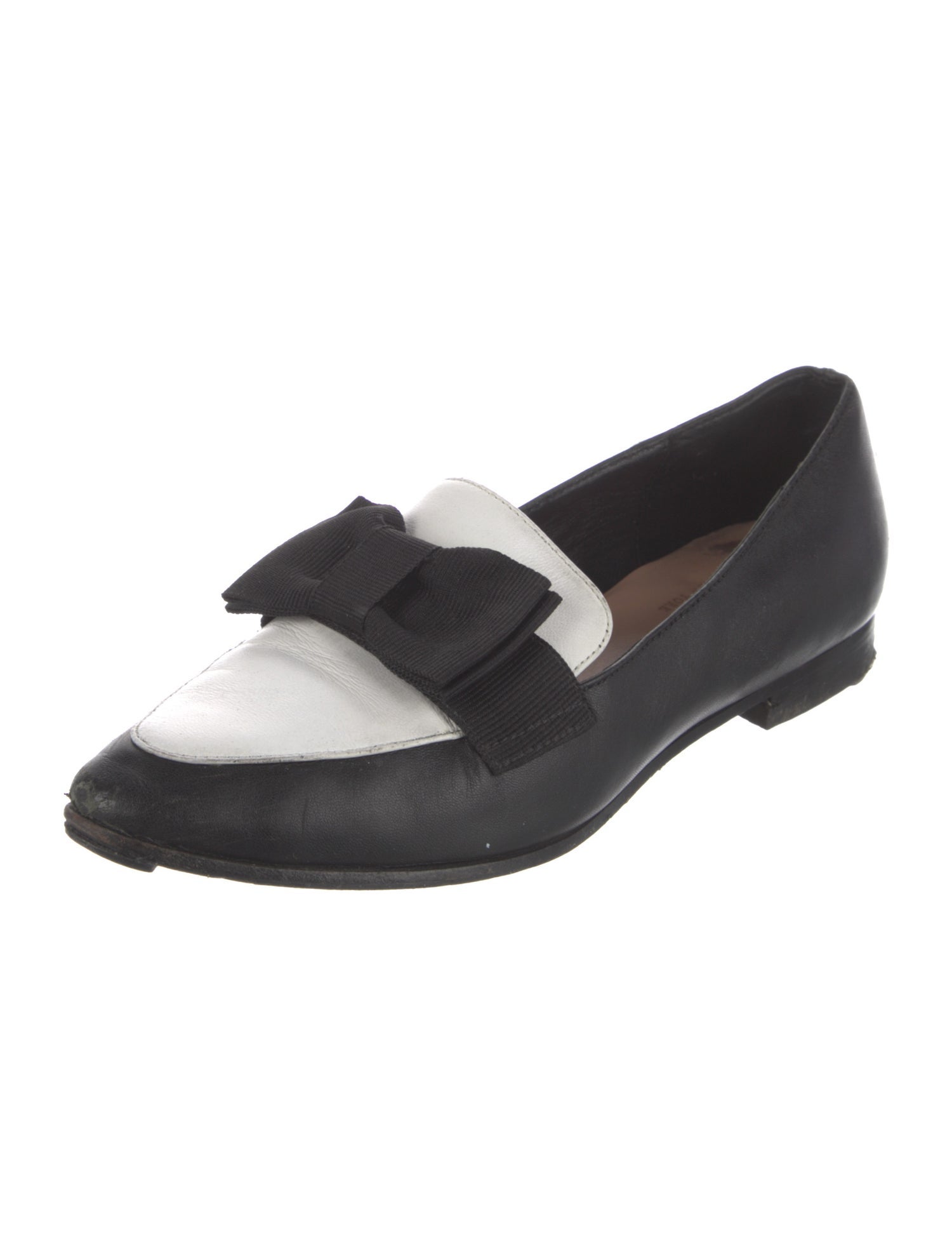 Kate Spade New York Leather Bow Accents Loafers