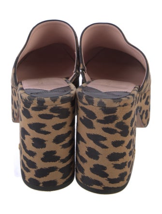 Kate Spade New York Suede Animal Print Mules