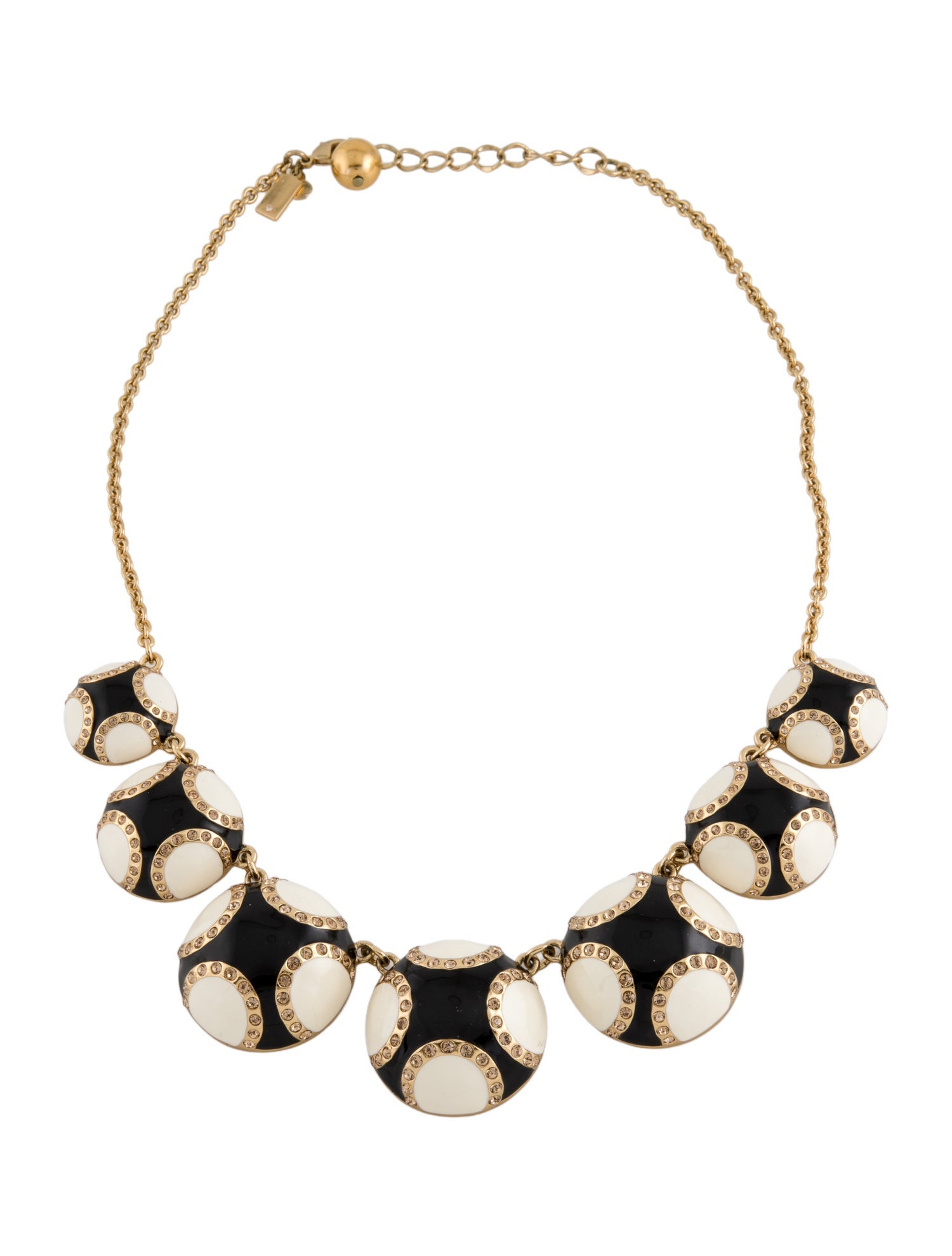 Kate Spade New York Crystal & Enamel PolkaDot Station Necklace