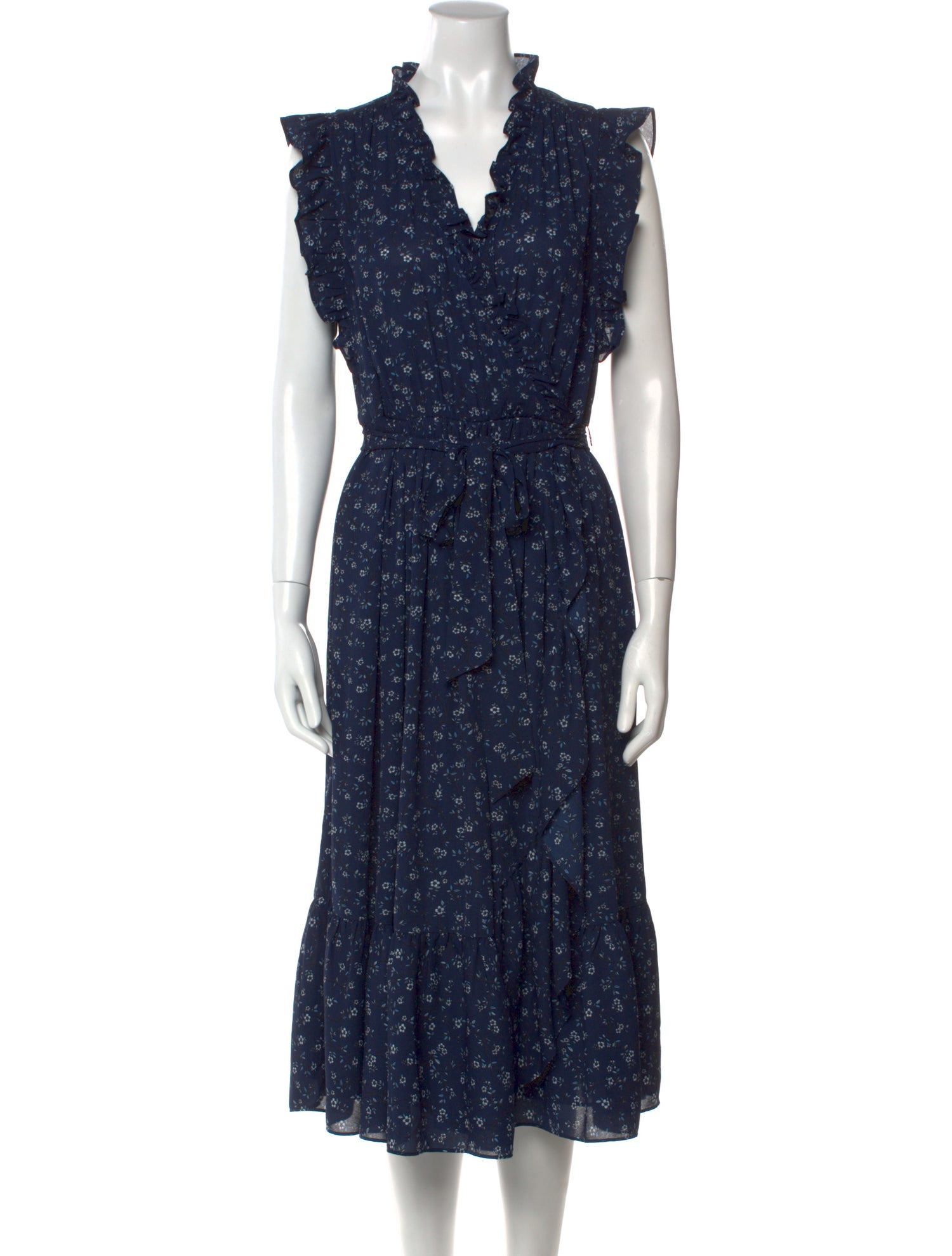 Kate Spade New York Floral Print Midi Length Dress