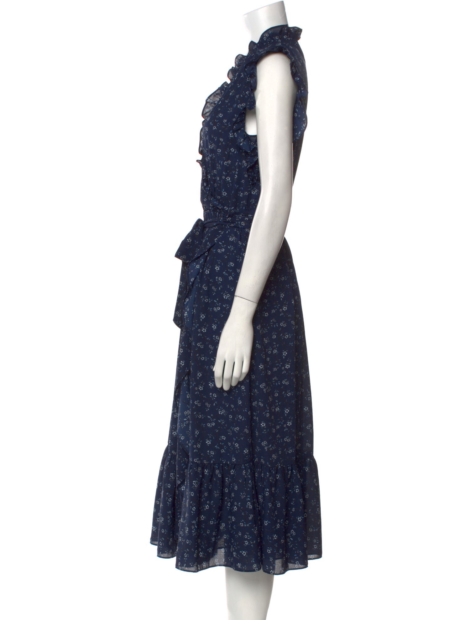 Kate Spade New York Floral Print Midi Length Dress
