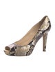 Kate Spade New York Embossed Leather Animal Print Pumps