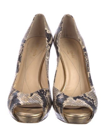Kate Spade New York Embossed Leather Animal Print Pumps