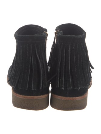 Kate Spade New York Suede Fringe Trim Accent Western Boots