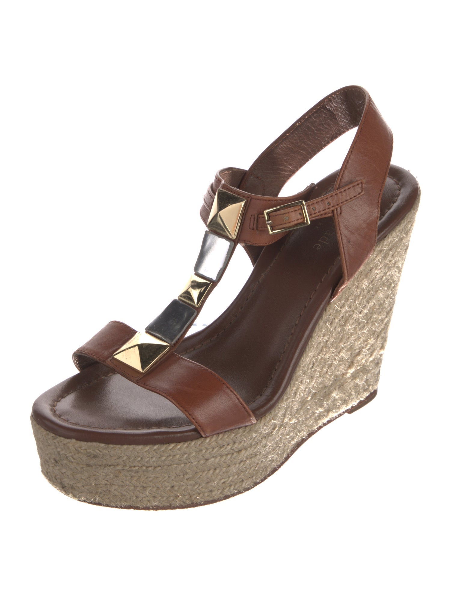 Kate Spade New York Leather Studded Accents Espadrilles