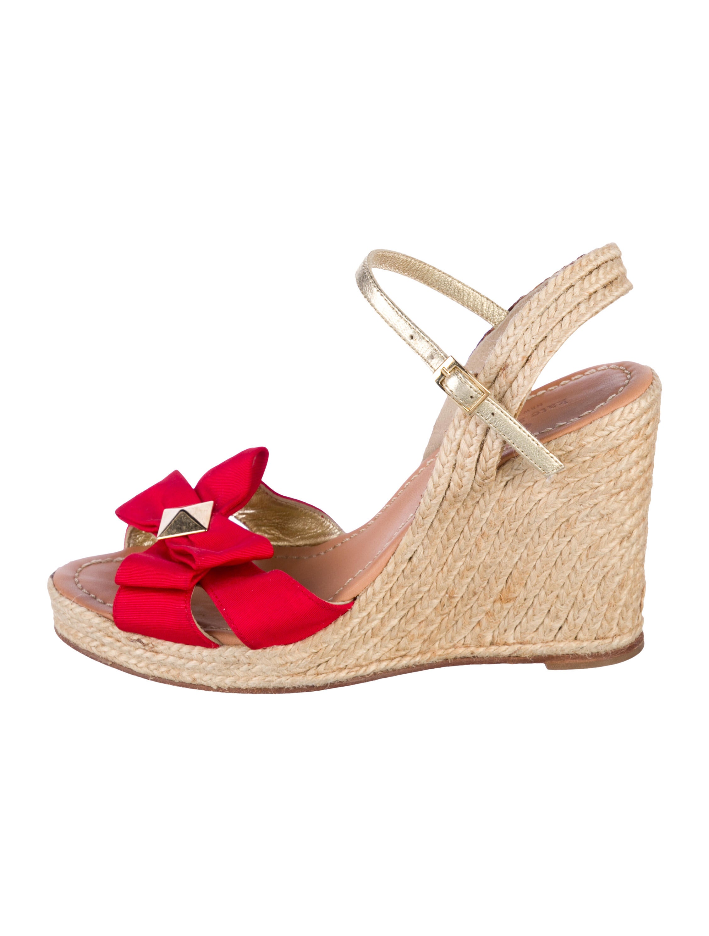 Kate Spade New York Colorblock Pattern Bow Accents Espadrilles