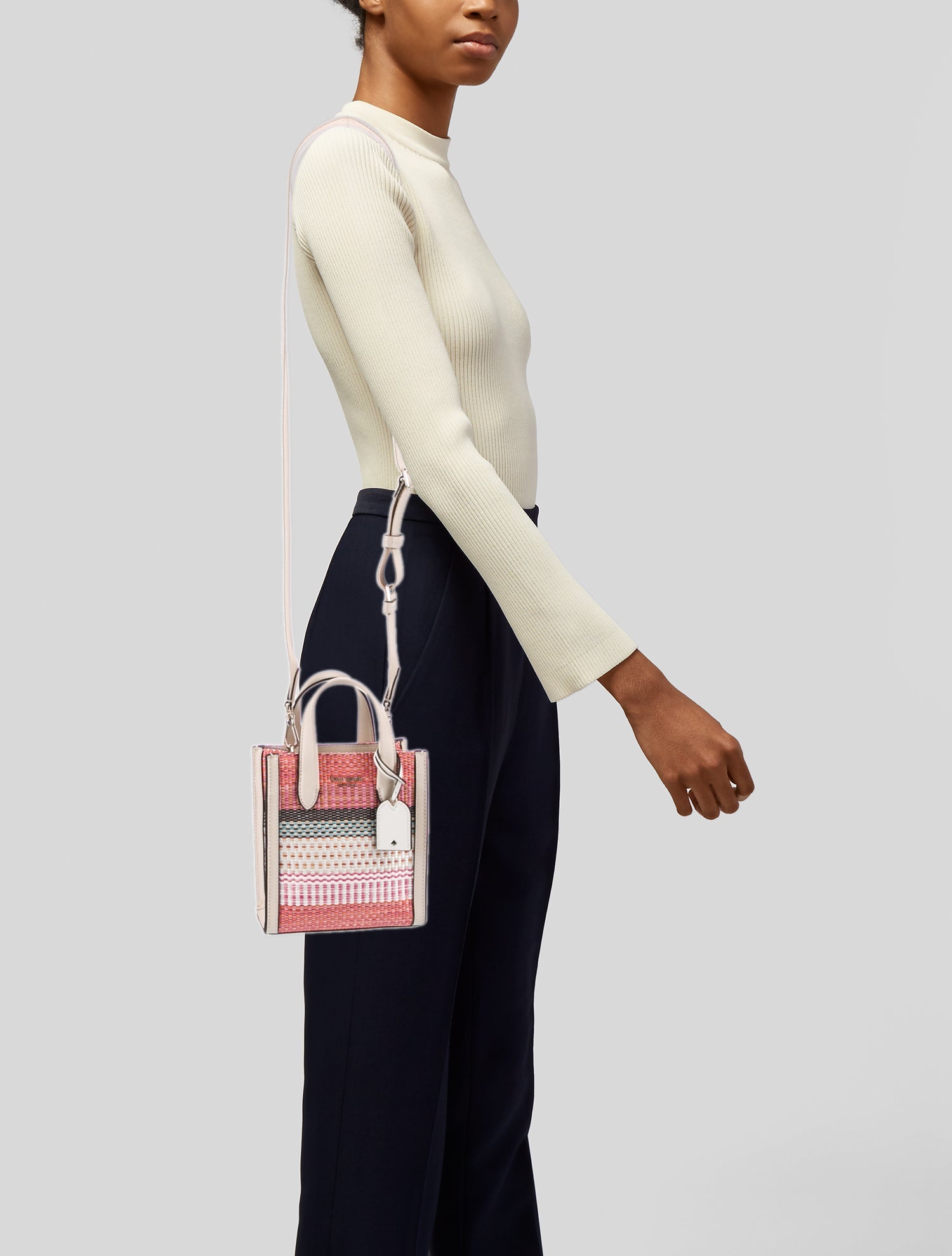 Kate Spade New York Raffia Top Handle Bag