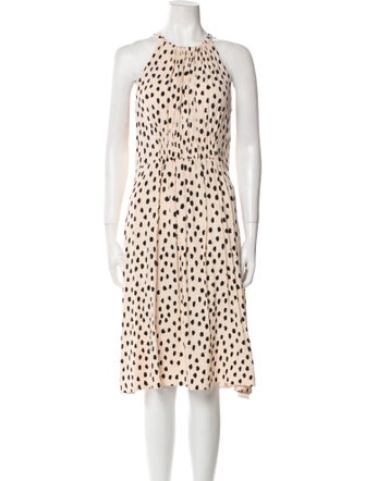 Kate Spade New York Polka Dot Print Midi Length Dress