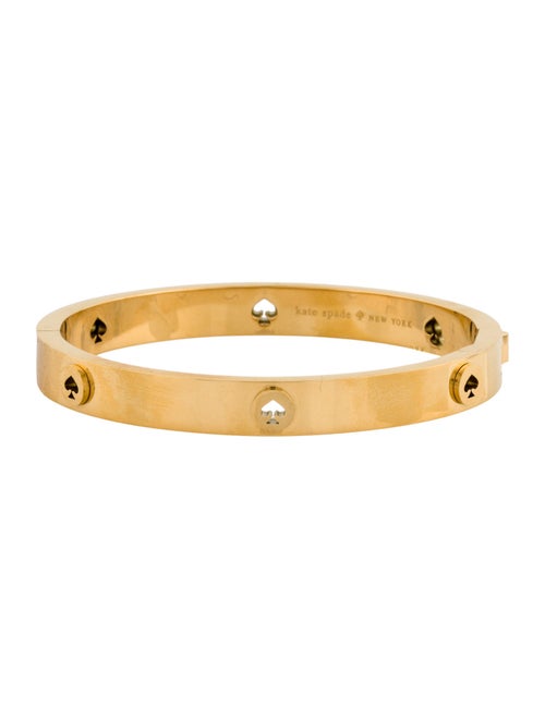 Kate Spade New York "Spot The Spade" Studded Hinged Bangle Bracelet