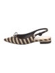 Kate Spade New York Canvas Striped Slingback Flats