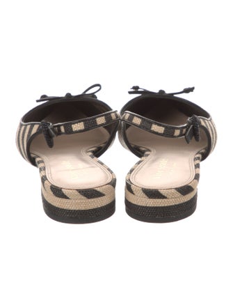 Kate Spade New York Canvas Striped Slingback Flats