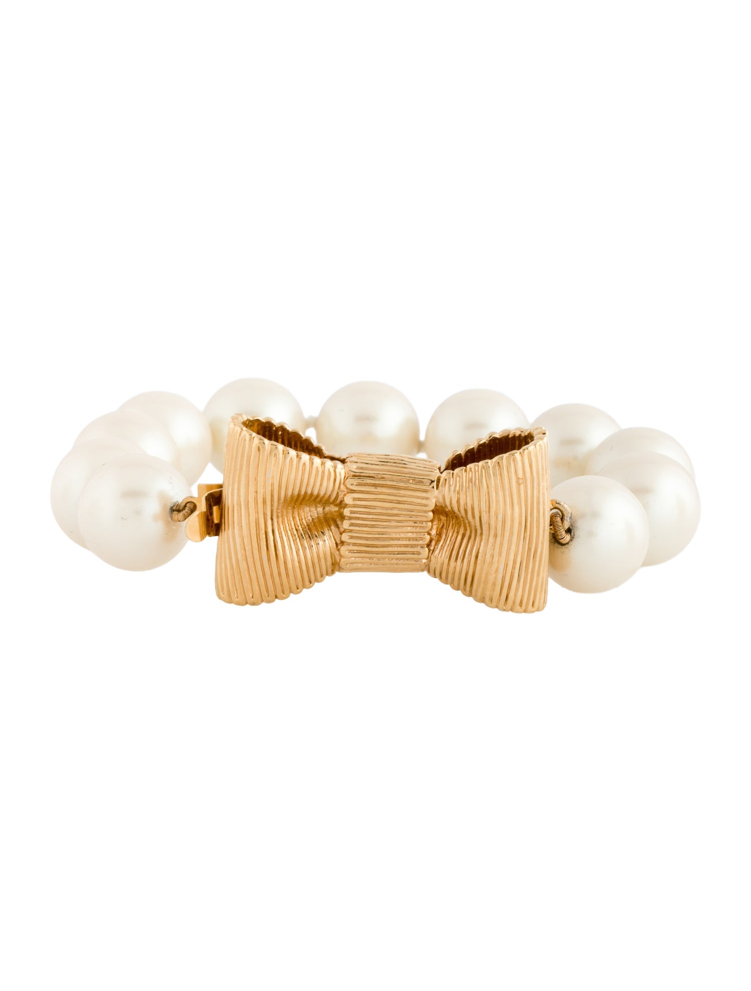 Kate Spade New York Faux Pearl Bead & Bow Bracelet