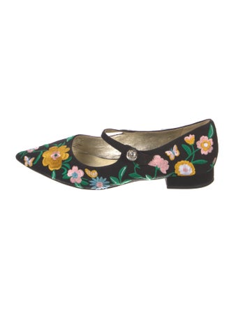 Kate Spade New York Canvas Floral Print Mary Jane Flats