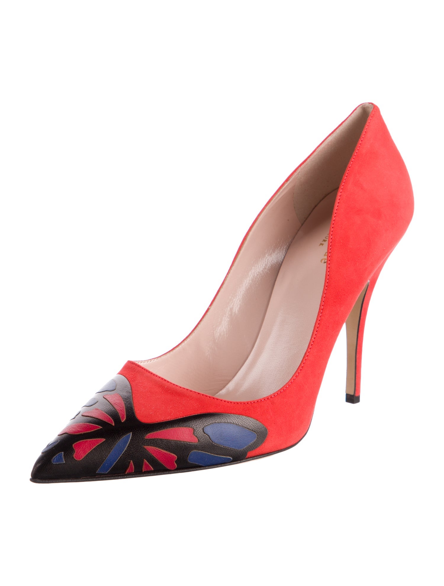 Kate Spade New York Suede Colorblock Pattern Pumps