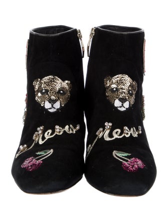 Kate Spade New York Suede Graphic Print Boots