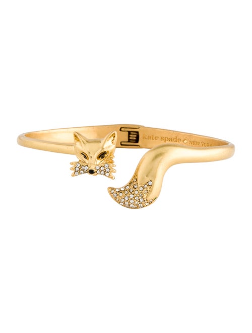 Kate Spade New York Crystal So Foxy Fox Open Hinge Cuff Bracelet