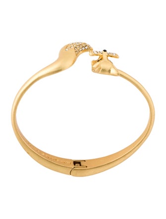 Kate Spade New York Crystal So Foxy Fox Open Hinge Cuff Bracelet
