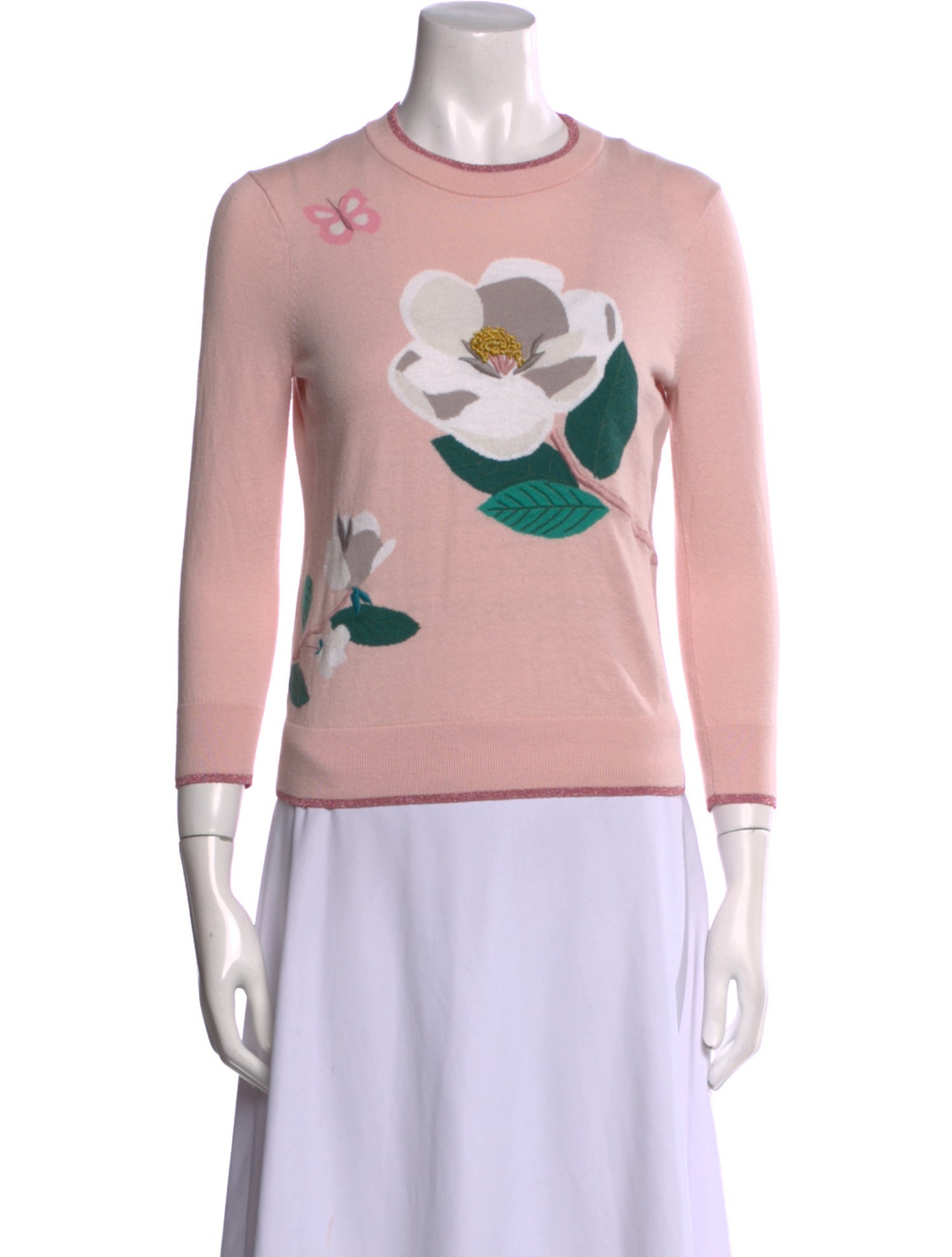 Kate Spade New York Graphic Print Crew Neck Sweater