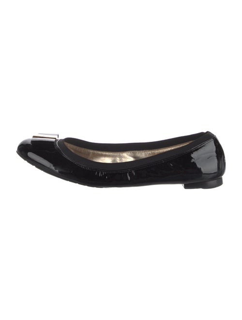 Kate Spade New York Patent Leather Bow Accents Ballet Flats
