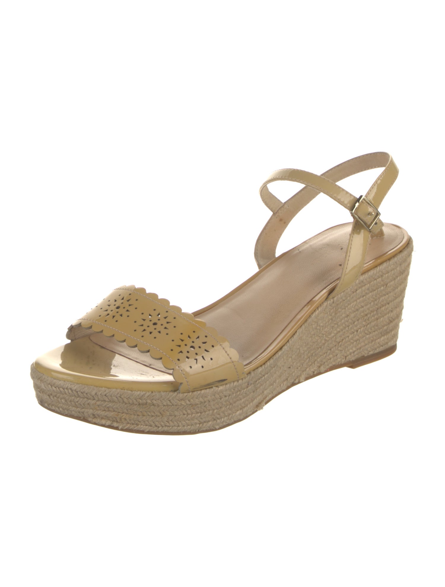 Kate Spade New York Patent Leather Lasercut Accents Espadrilles