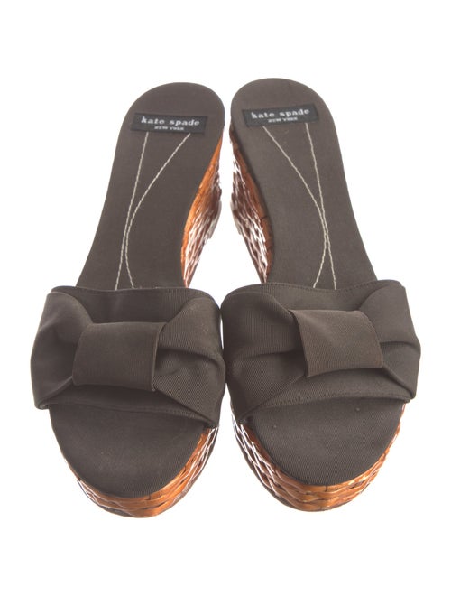 Kate Spade New York Canvas Bow Accents Slides