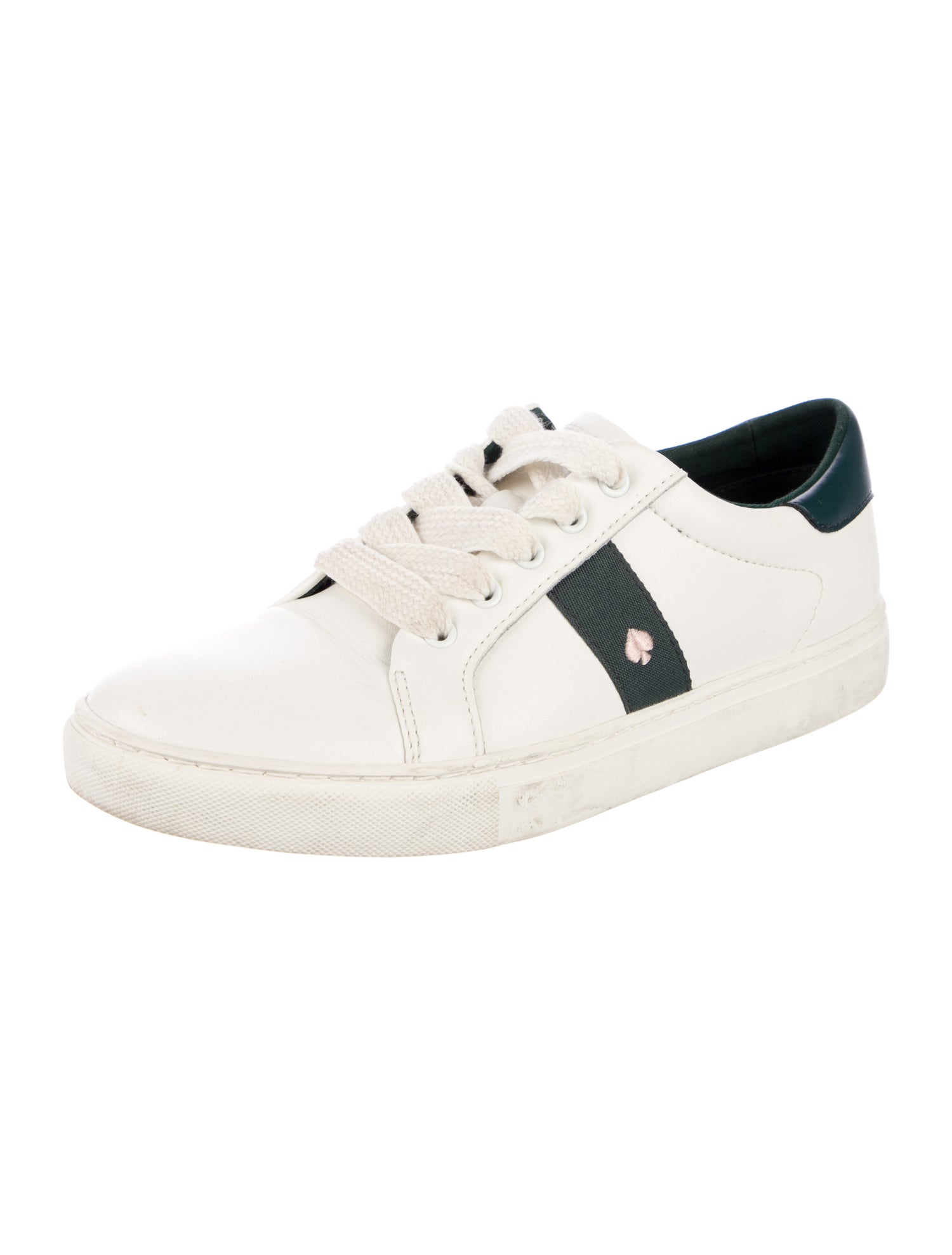 Kate Spade New York Leather Embroidered Accent Sneakers