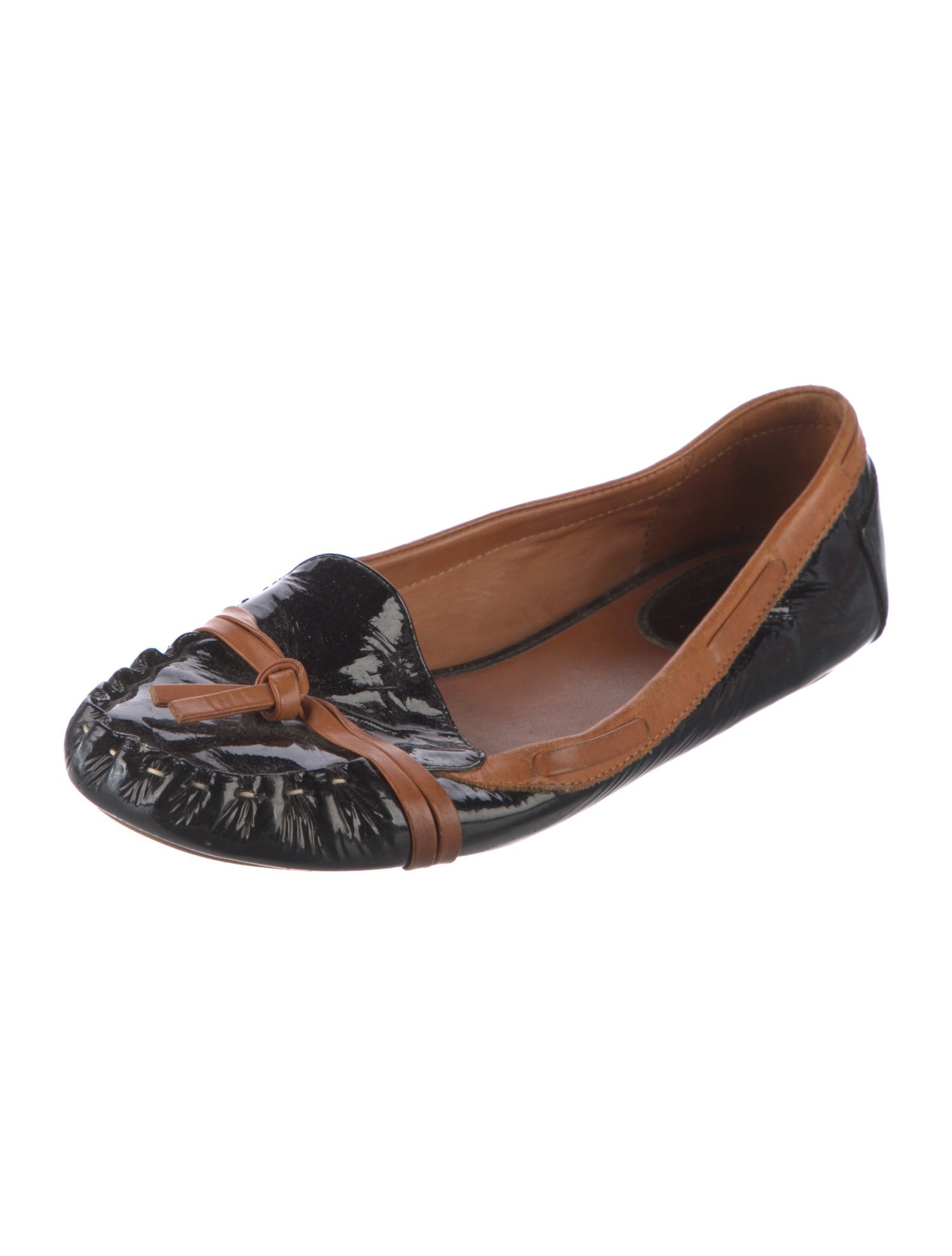 Kate Spade New York Patent Leather Colorblock Pattern Loafers