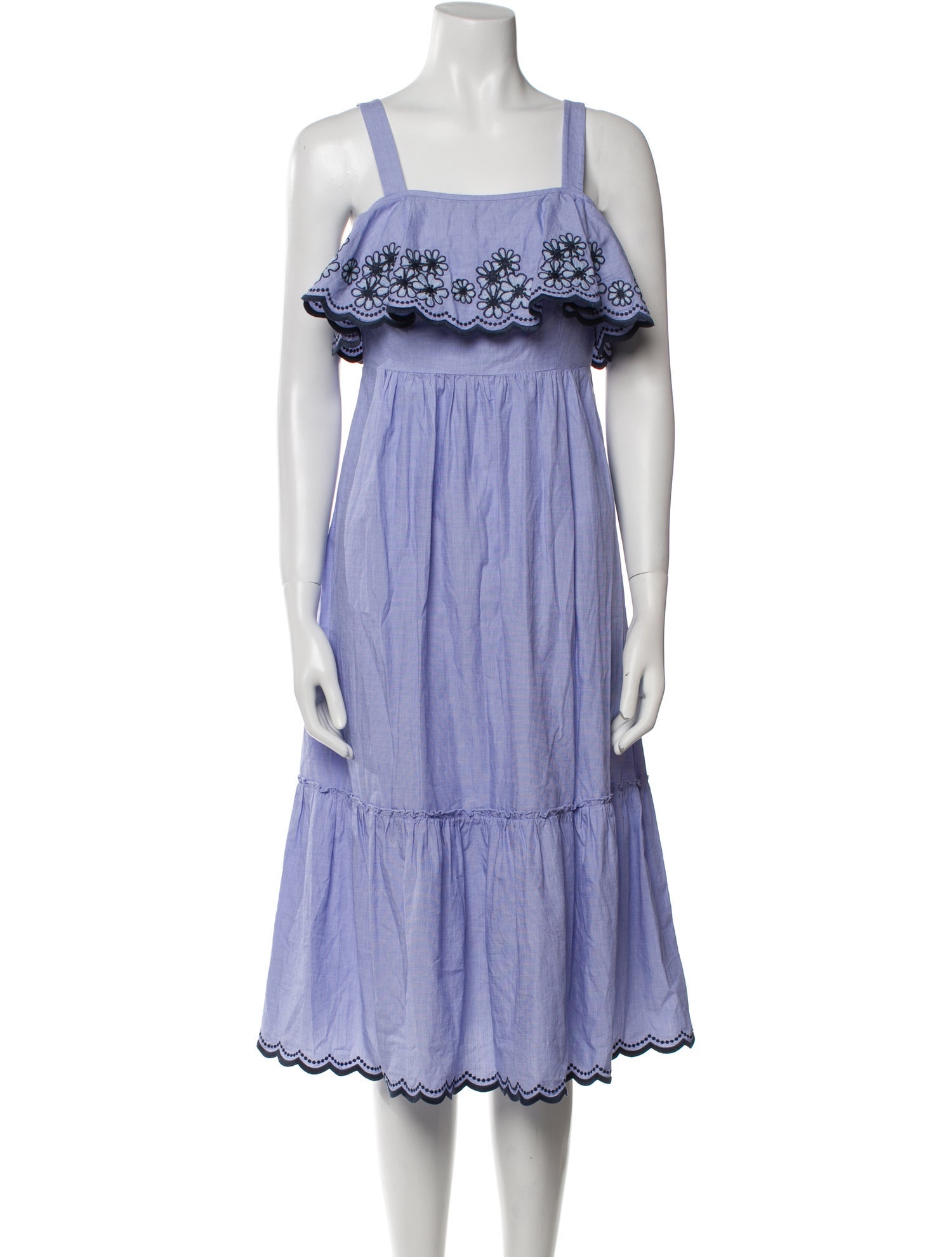 Kate Spade New York Square Neckline Midi Length Dress