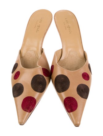 Kate Spade New York Leather Polka Dot Print Mules
