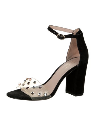 Kate Spade New York Suede Crystal Embellishments Sandals