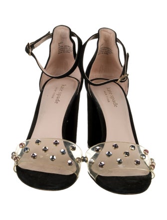 Kate Spade New York Suede Crystal Embellishments Sandals