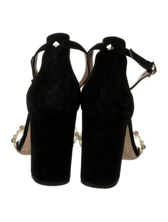 Kate Spade New York Suede Crystal Embellishments Sandals