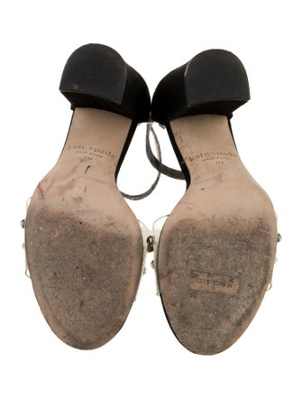 Kate Spade New York Suede Crystal Embellishments Sandals
