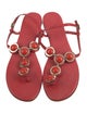 Kate Spade New York Leather Beaded Accents T-Strap Sandals